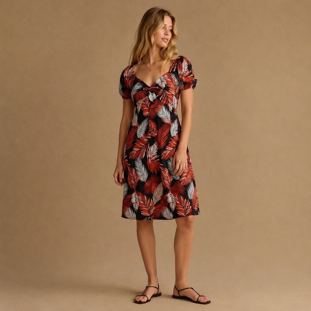 J.Crew Twist Front Puff Sleeve Midi Dress NWT Sz 2